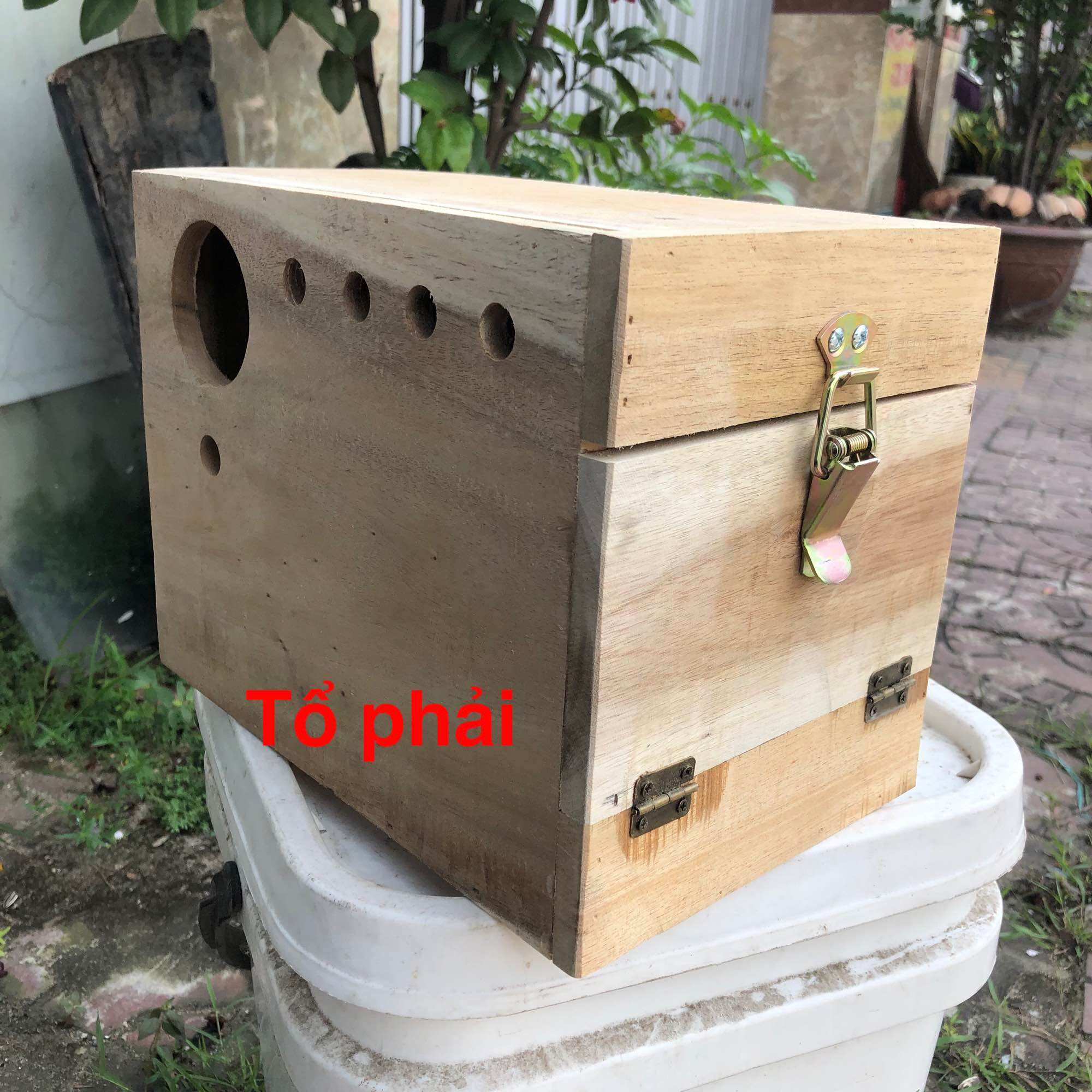 Tổ gỗ cho vẹt sinh sản: Lovebird yến phụng prl kích thước 17x19x25 cm