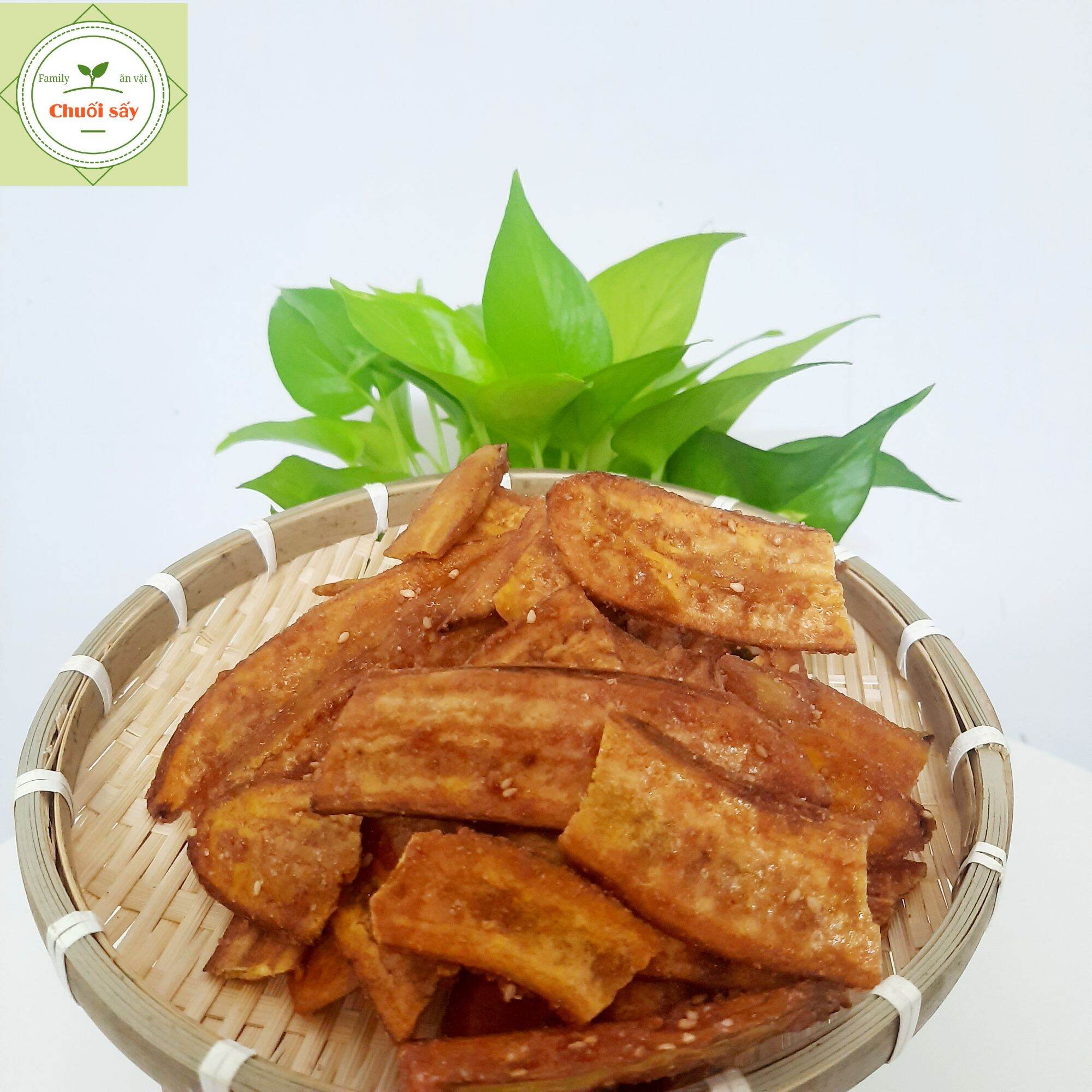 CHUỐI SẤY GIÒN MÈ GỪNG - Túi 180gr