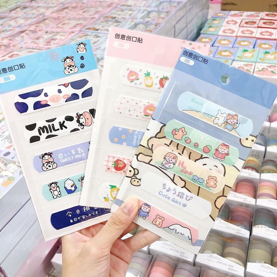 Set 5 cái băng cá nhân nhiều hình cute