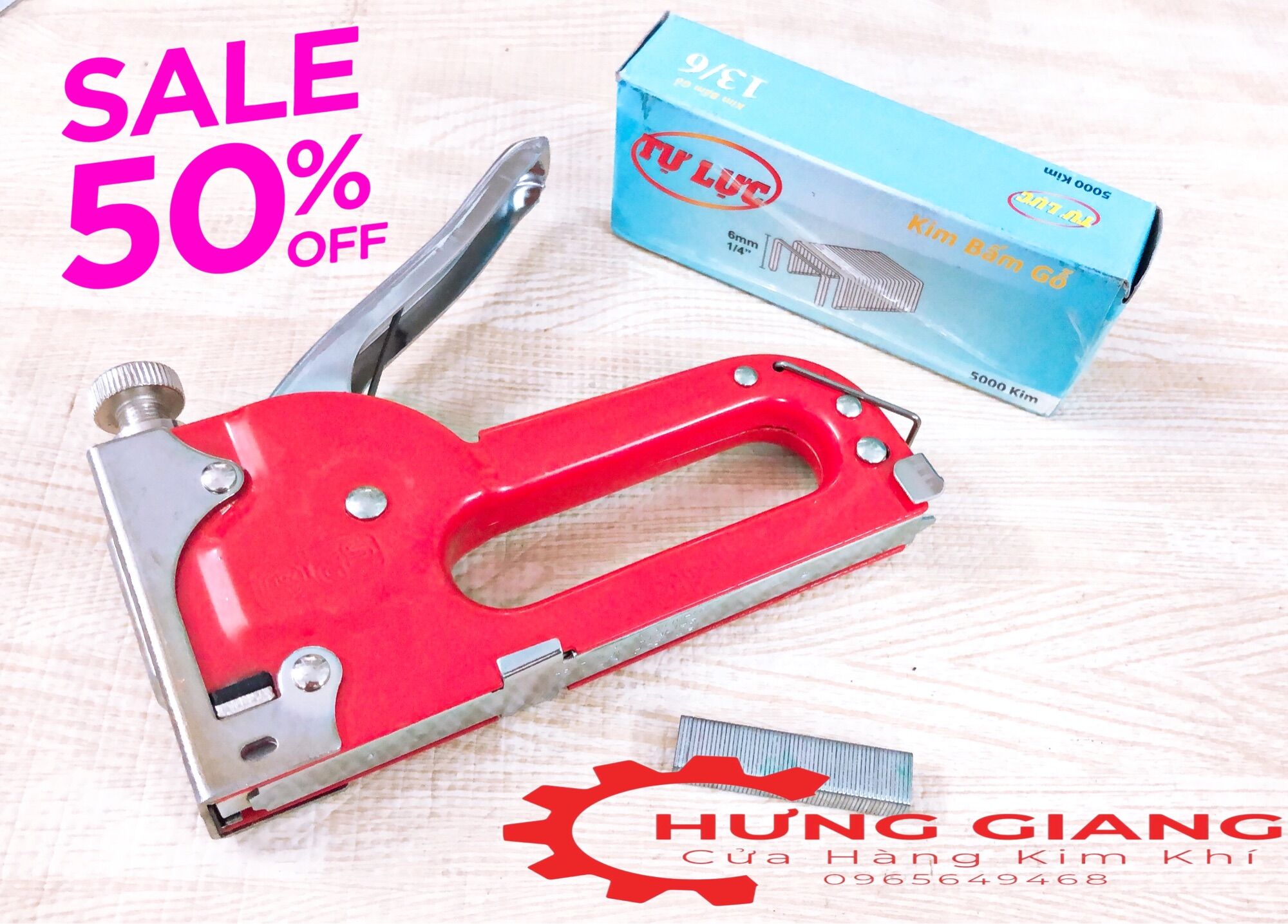 Súng bắn ghim top - kìm bắn ghim có điều chỉnh tăng lực chuyên ghim gỗ, nhựa, ván ép, la phông…
