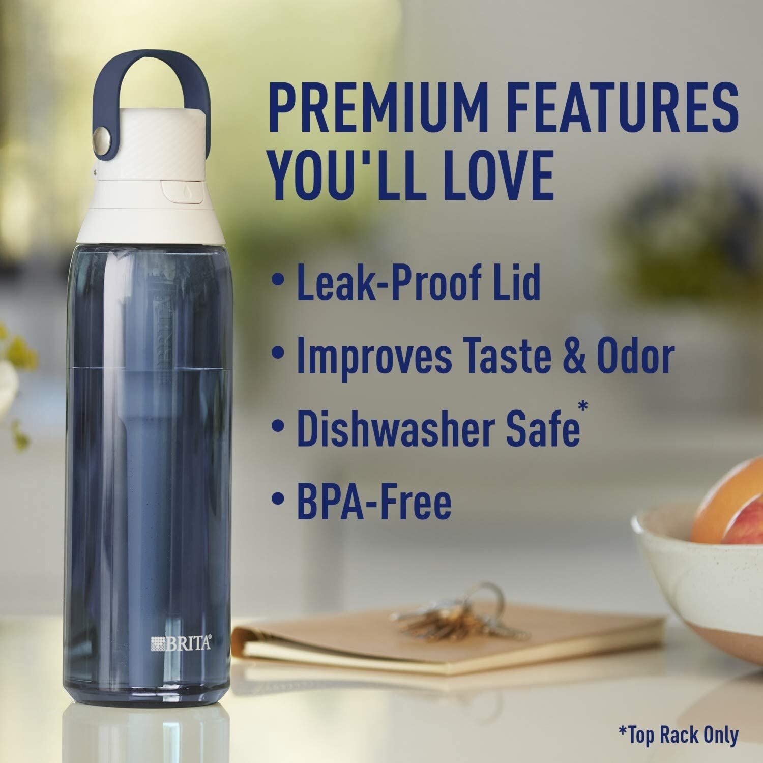 Brita Plastic Water Filter Bottle, 26 Ounce