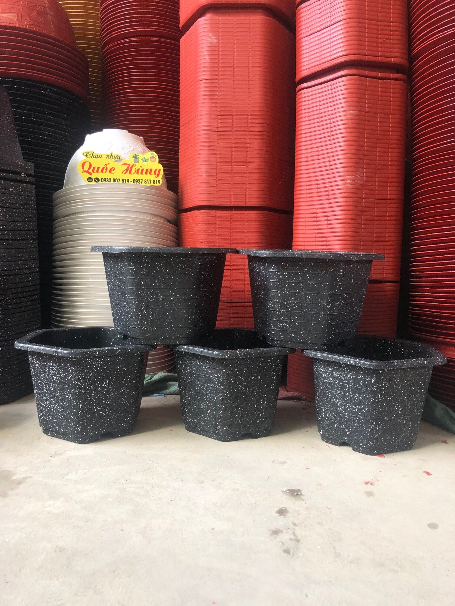 Combo 10 chậu FA450 đen