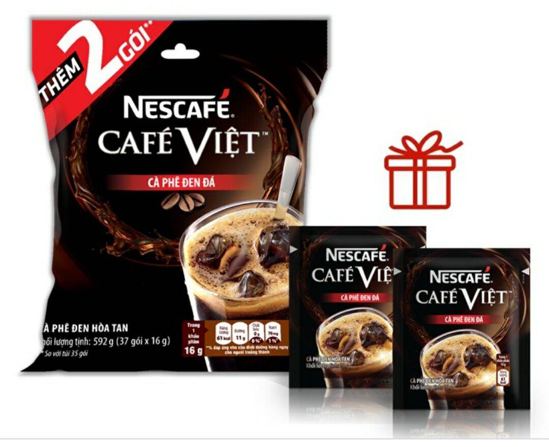 CAFE VIỆT CÀ PHÊ VIỆT ĐEN ĐÁ NESCAFE TÚI LỚN 35 GÓI