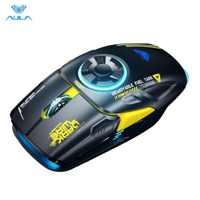 AULA H530 Newest Wireless Mouse four-mode decompress charging gyro mouse rotating esports gaming RGB mouse