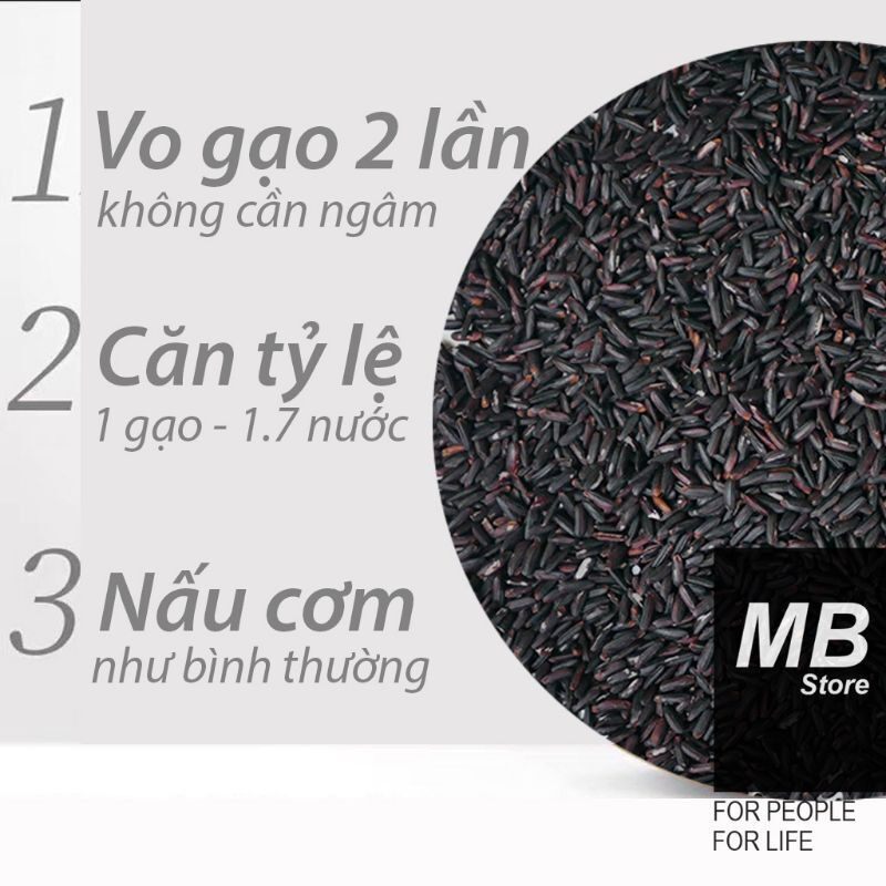 Gạo lứt đen điện biên thơm dẻo ( Túi 5kg Hút chân không)