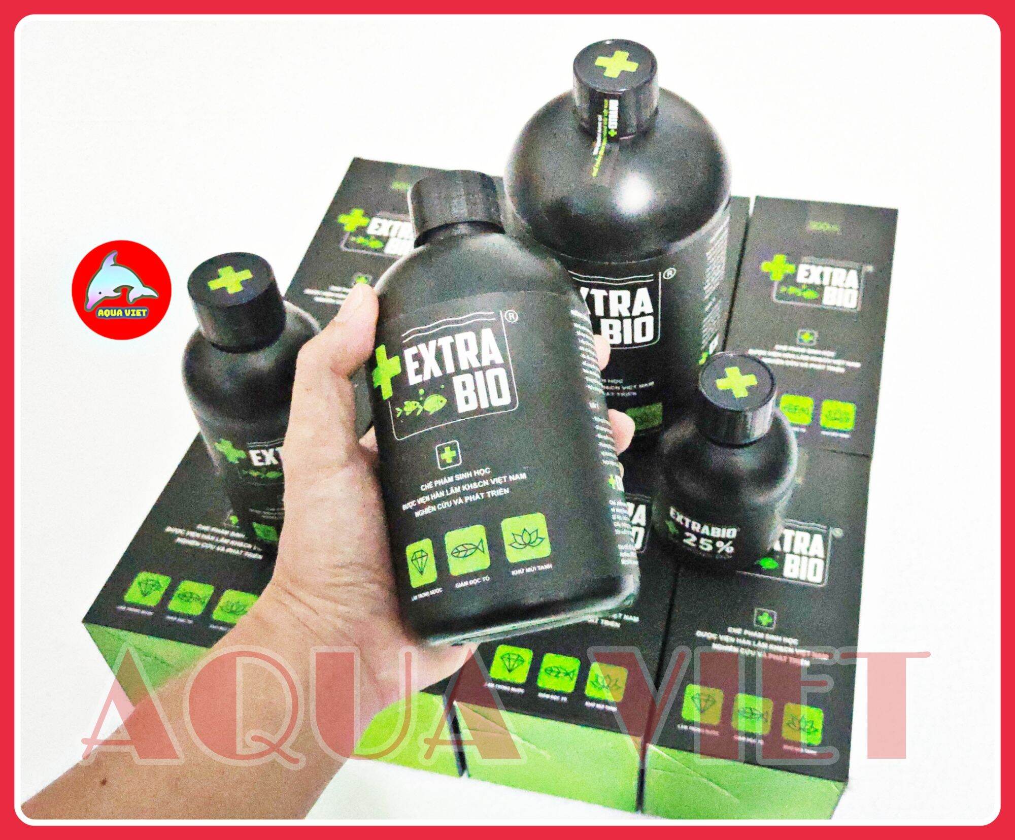 Vi Sinh Làm Trong Nước Bể Cá Cảnh Extra Bio chai dung tích 50ml, 100mli, 125ml, 250ml, 500ml, 1 lít