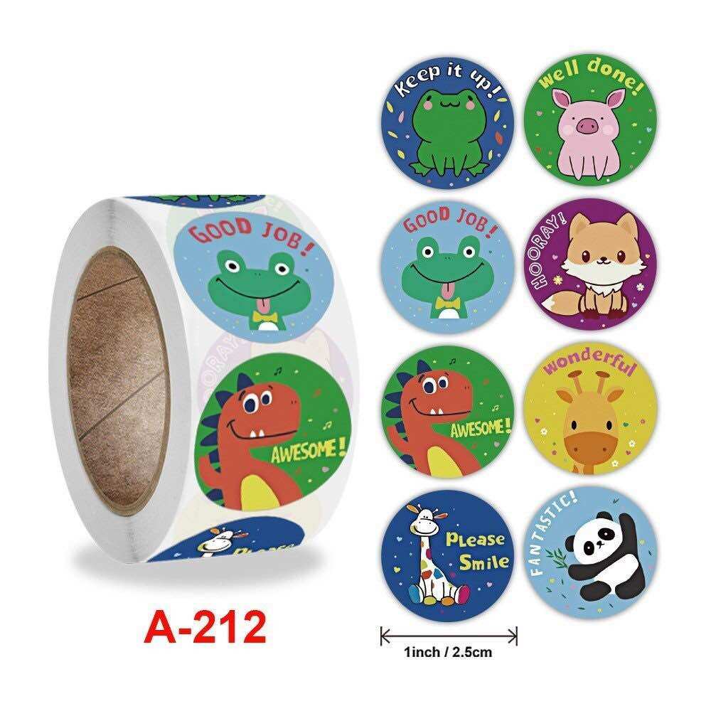 Sticker cuộn khen thưởng, Khích lệ bé học tập 500 sticker/cuộn