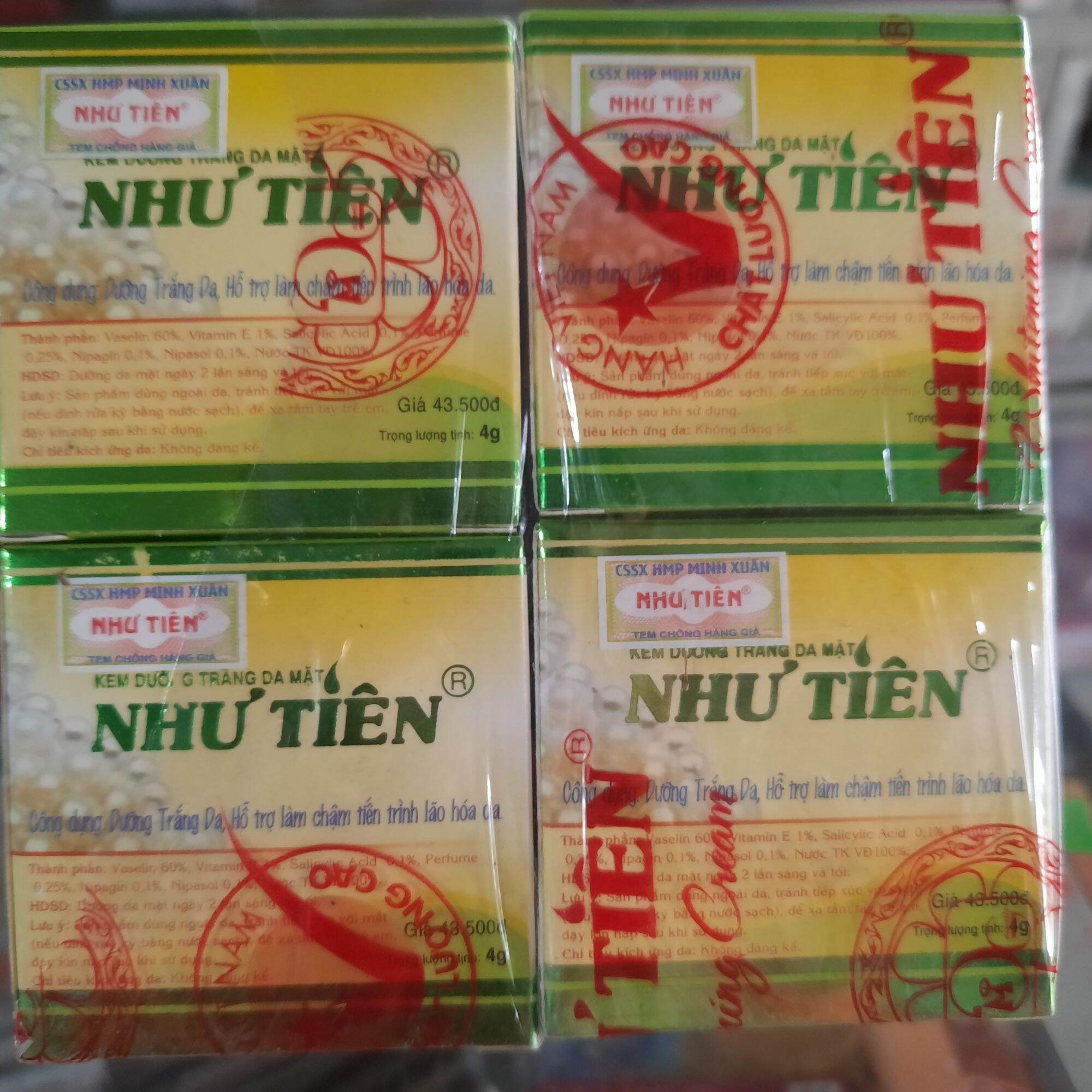 Kem như tiên xanh dưỡng trắng da 4g