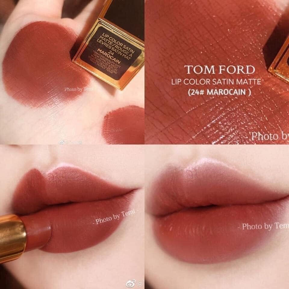 Son TOMFORD TOM FORD lip color satin matte màu 24 Marocain & 27 Shameless -  LAMII BEAUTY 