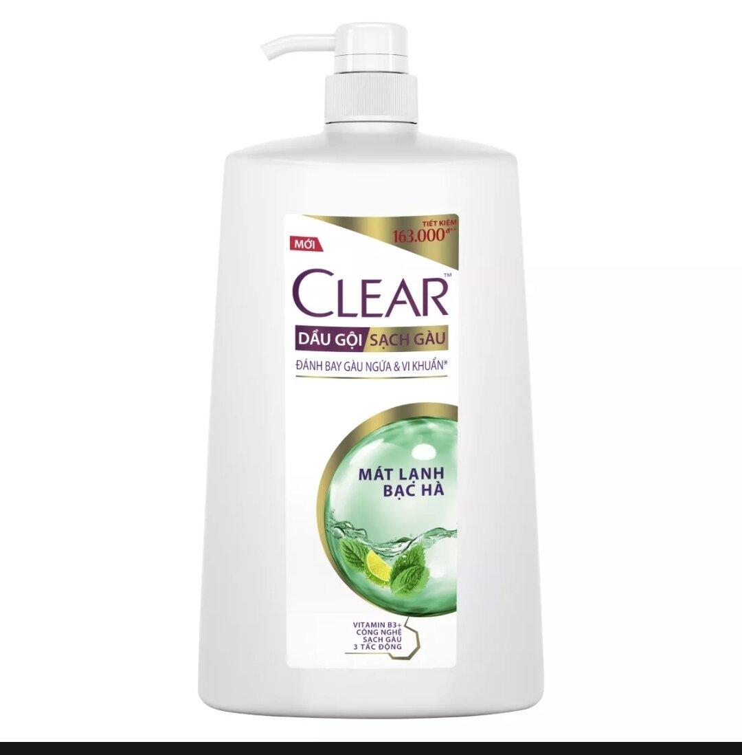 Dầu gội clear bạc hà mát lạnh 1.4kg