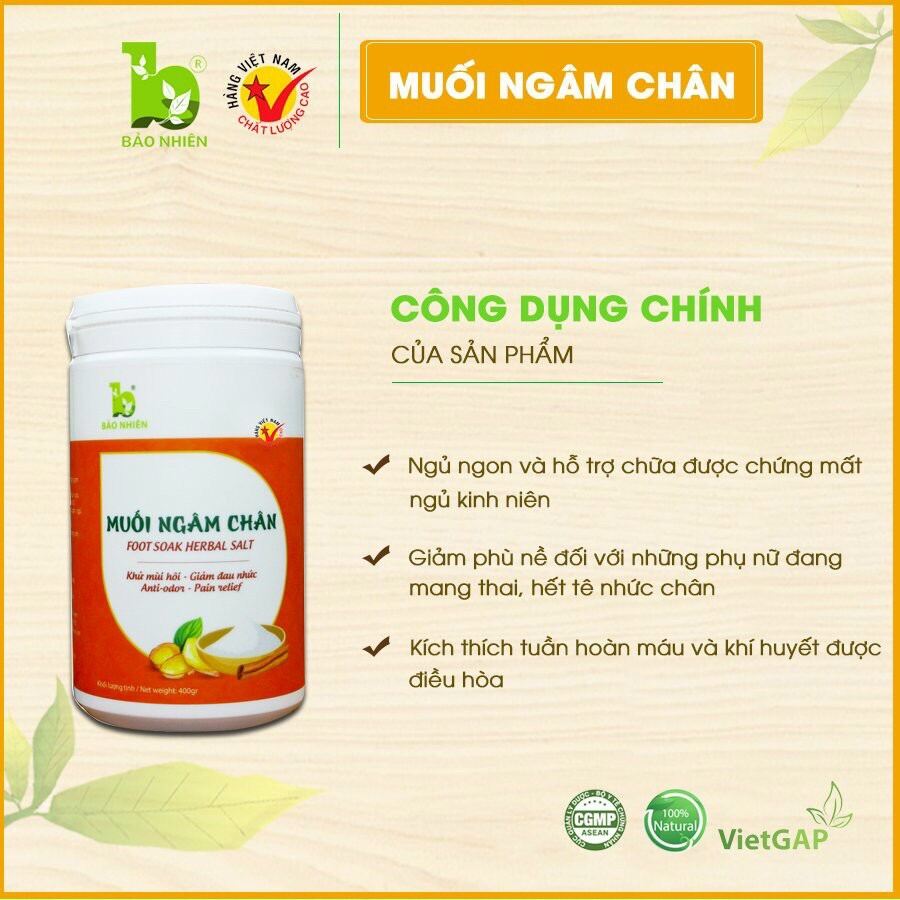 Muối ngâm chân Bảo nhiên