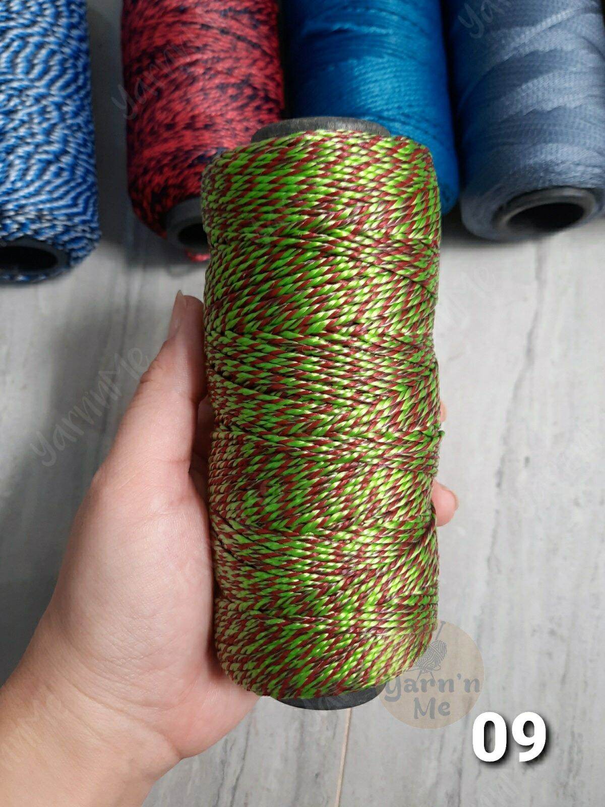 [01-11]Sợi thô loang Việt Nam xuất khẩu lõi đen 2.0mm bóng đẹp móc túi mũ