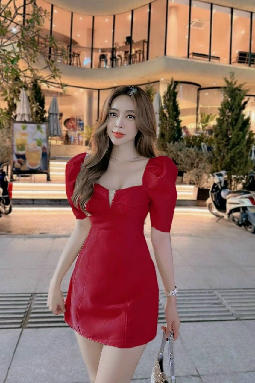 (SHOP TÁO ĐỎ BIGSIZE 50KG ĐẾN 90KG) đầm đi tiệc tôn dáng cổ xẻ V