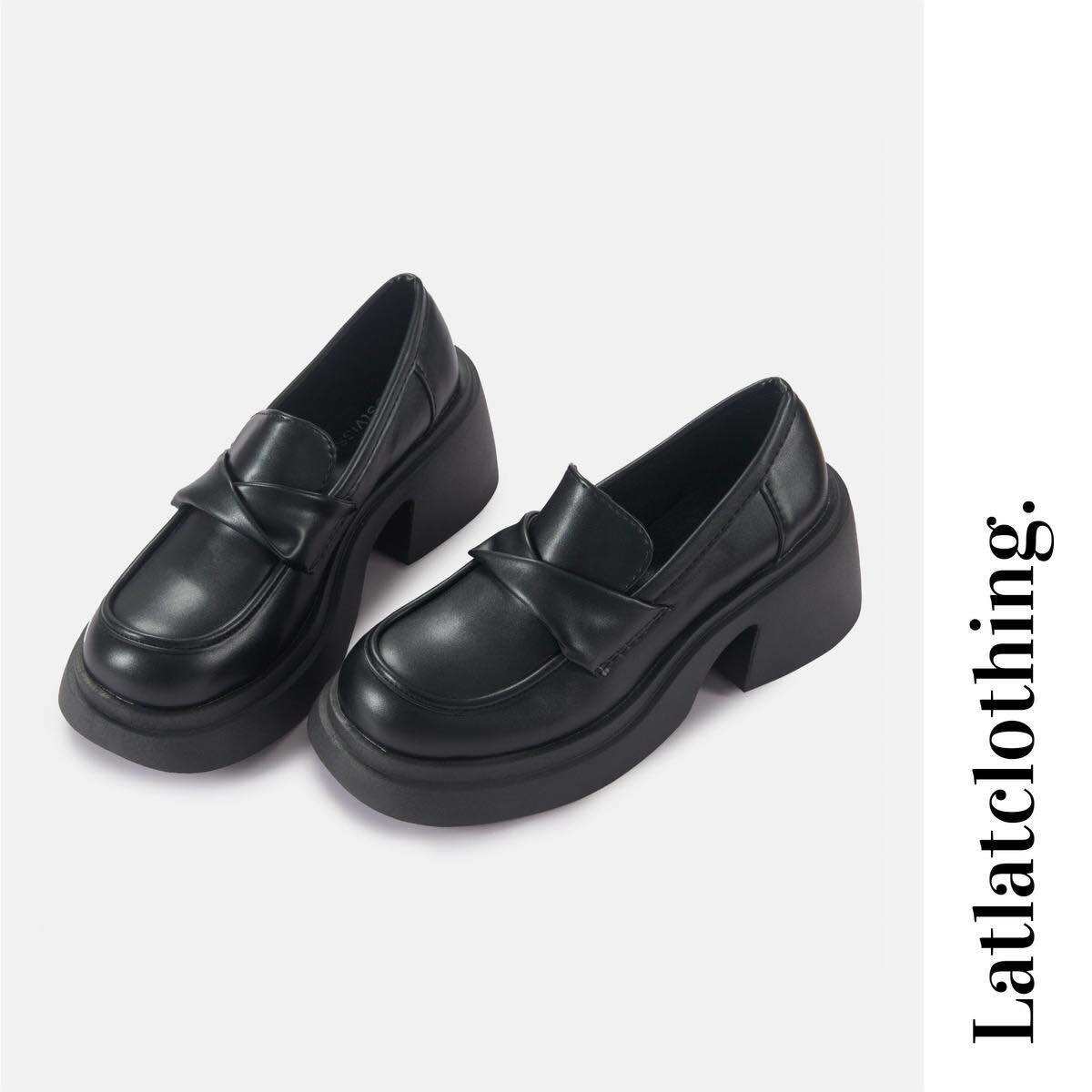 Giày oxford cổ thấp đế cao 5cm dành cho nữ -Giày cổ thấp - Đế bằng cao 5cm cá tính phong cách Anh Quốc