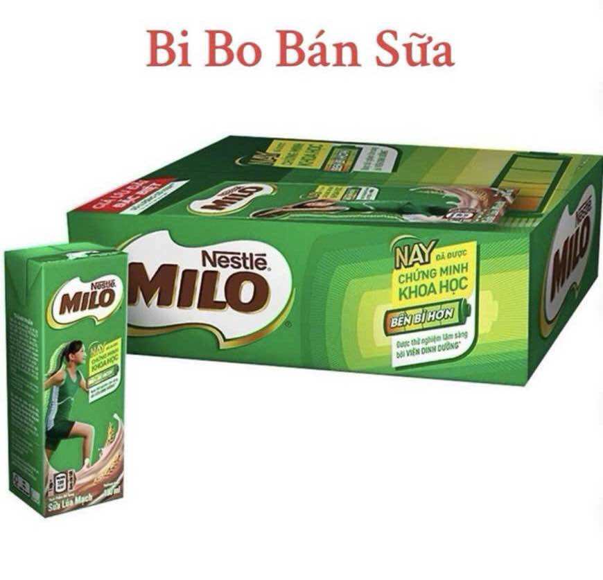 Thùng Sữa Lúa Mạch Nestle MiLo (180ml x 48 hộp) không tặng lốc