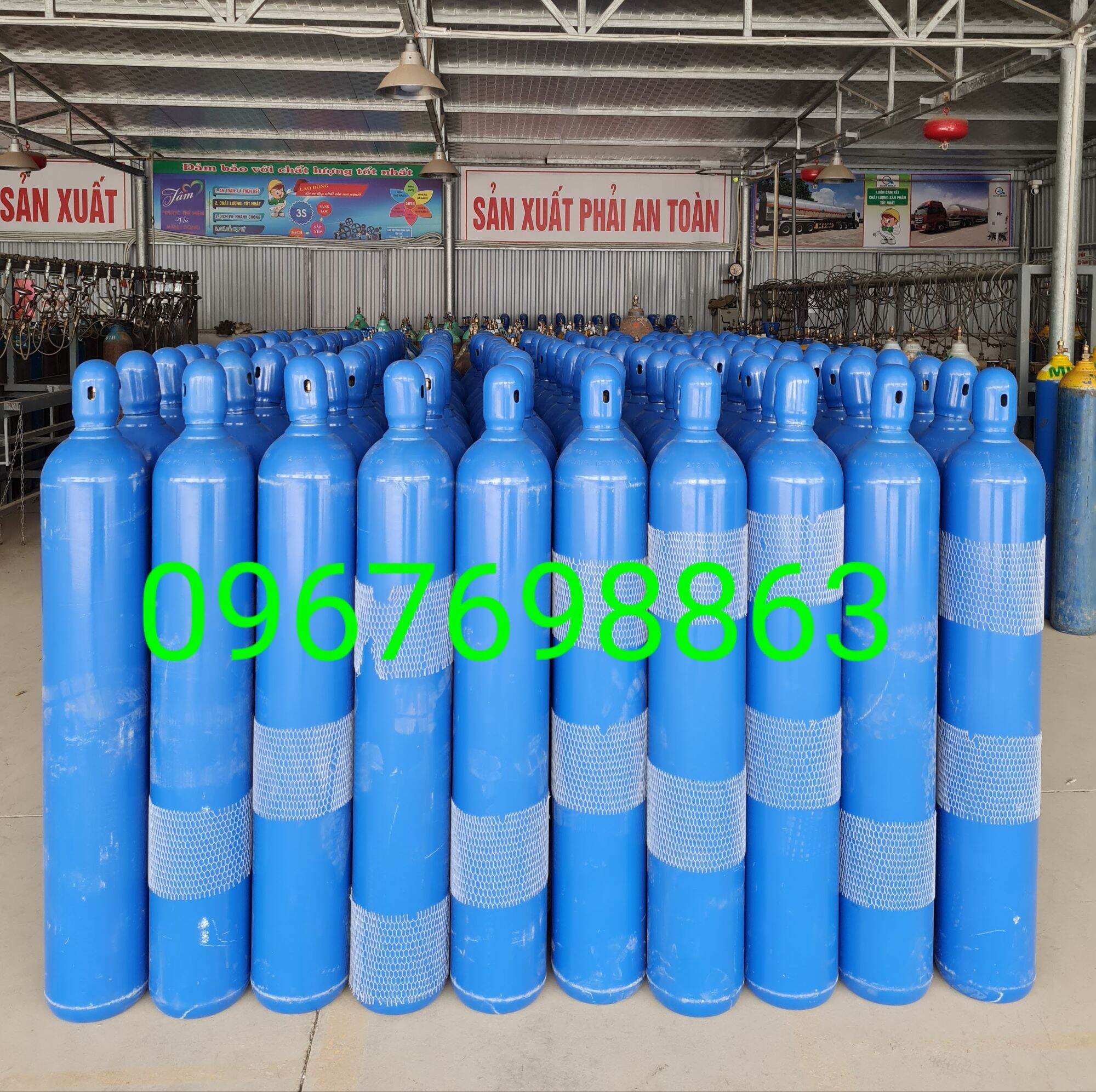 Bình khí Argon hàn Tig 10Lít trọn bộ