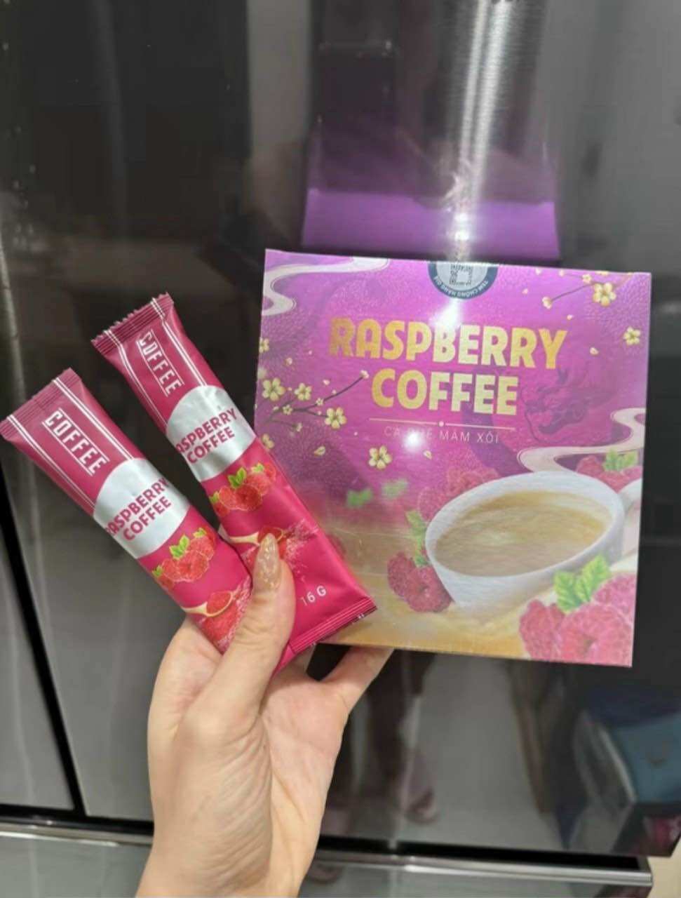 (Mẫu mới nguyên tem) Cà Phê Mâm Xôi đỏ Giảm Cân Raspberry Coffee Chính Hãng