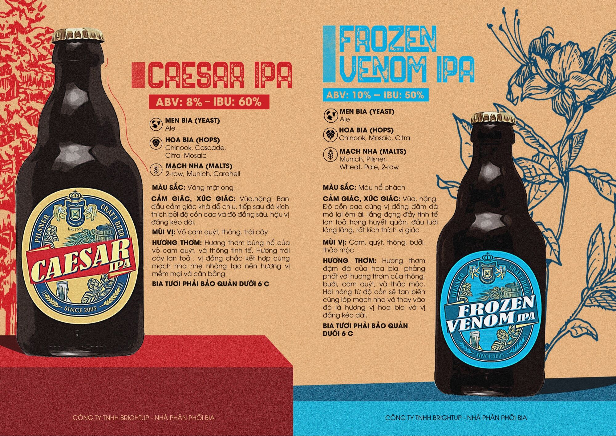 Pack 6 chai mix 5 vị + 1 vị Pilsner