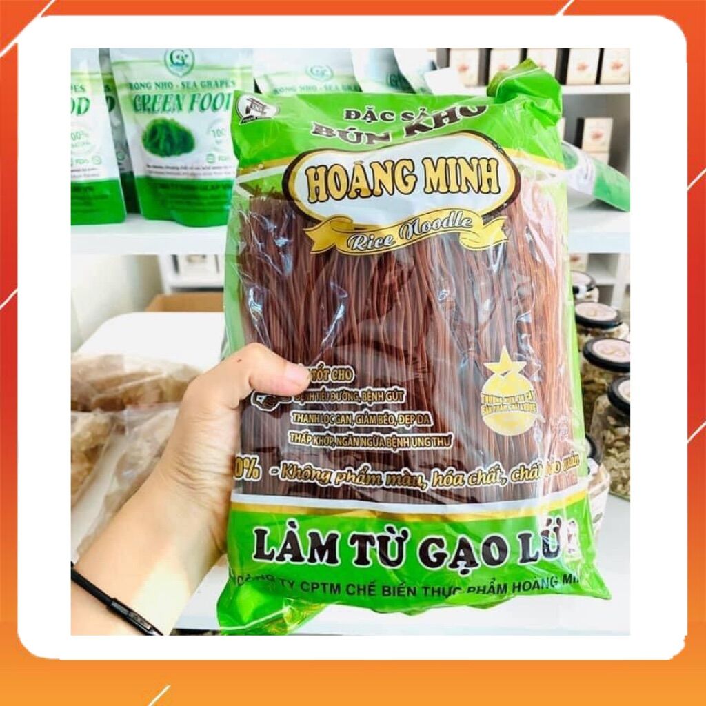 Bún gạo lứt Hoàng Minh, bún gạo lứt giảm cân, bút gạo lứt eatclean gói 500gram