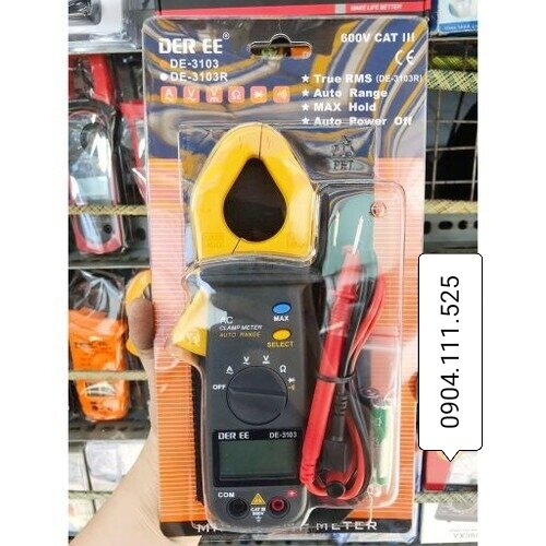 [HCM]Ampe kìm đo dòng AC DEREE DE-3103 (600A)