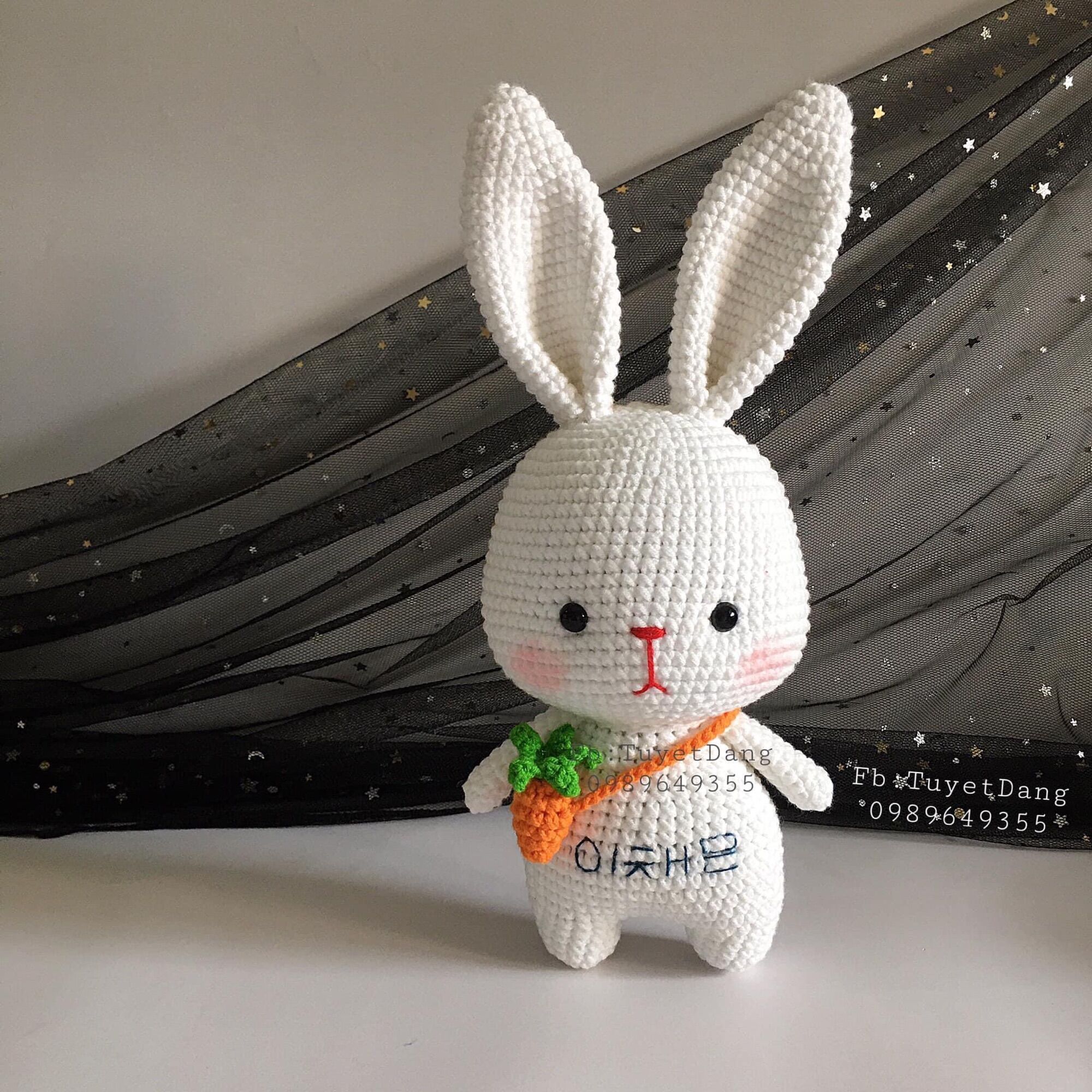 [ Ảnh thật ] THÚ LEN HANDMADE - Thỏ móc len nhồi bông