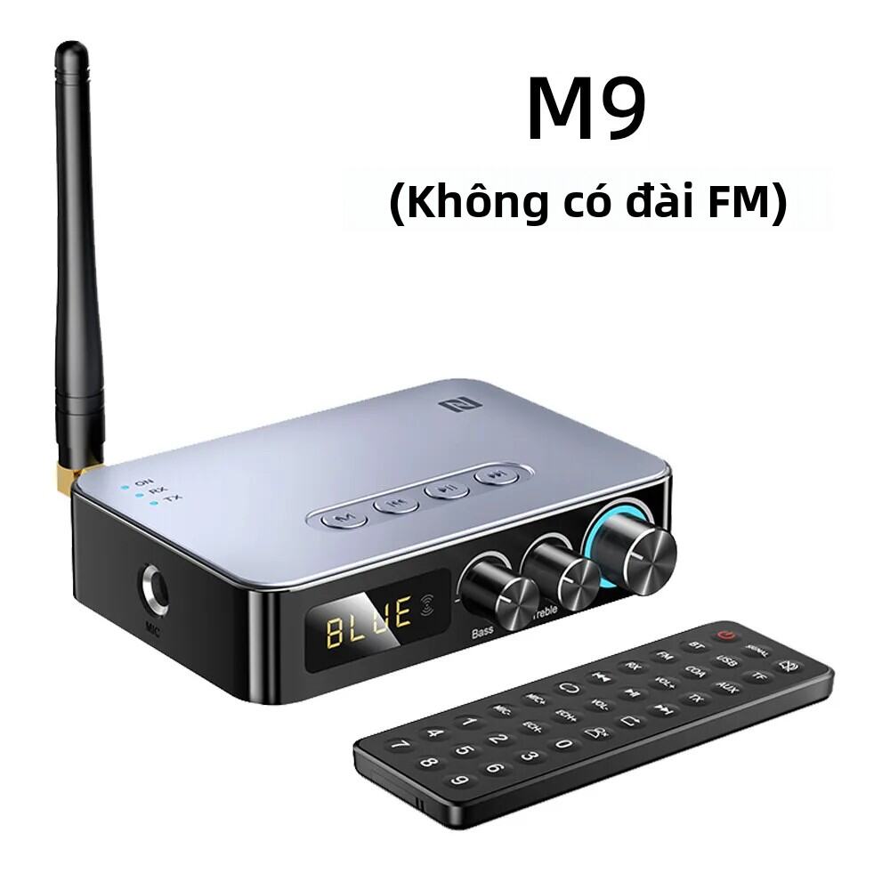 M9Pro Bộ Thu Âm Thanh Bluetooth Bộ Phát Không Dây DSP Adapter Với NFC RCA 3.5 Mm Aux TF USB Mic Hát