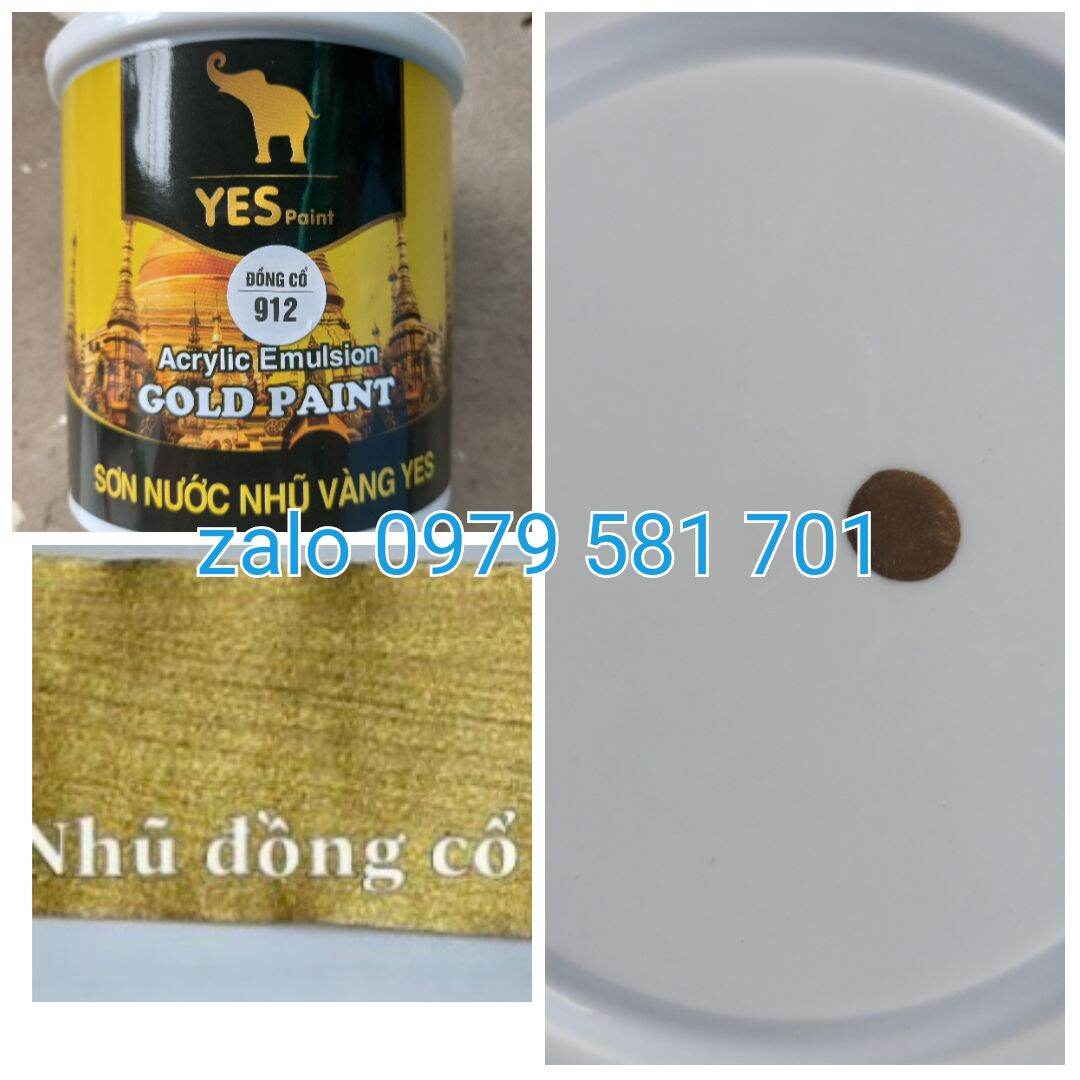 Sơn chậu kiểng màu nhũ đồng cổ lon 850gr hệ sơn nước