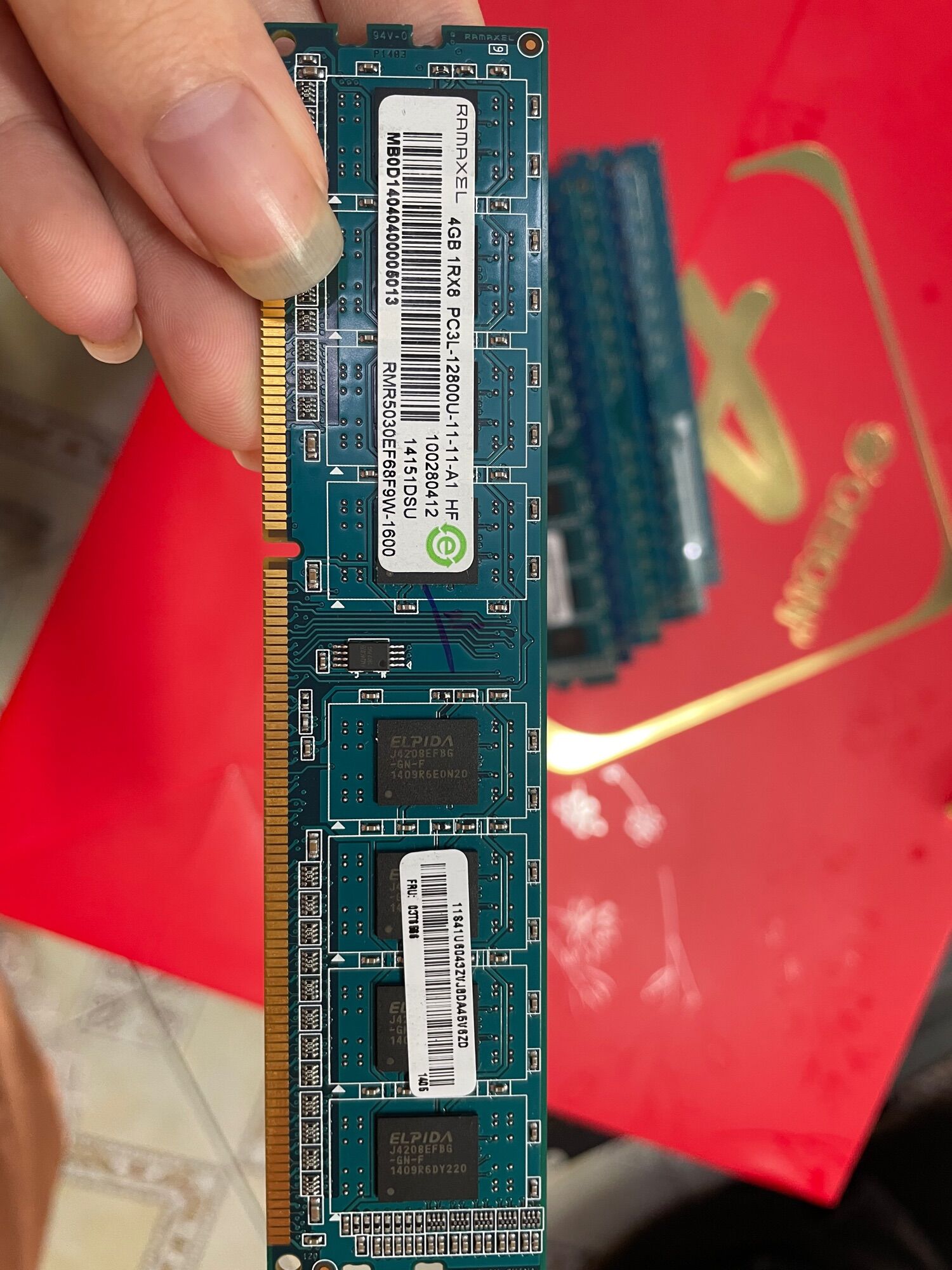 RAM PC RAMAXEL 4G DDR3 1600- 1RX8-PC3L-12800U
