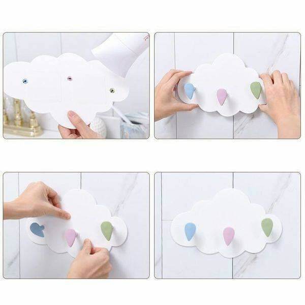 Móc dán treo đồ đa năng hình đám mây