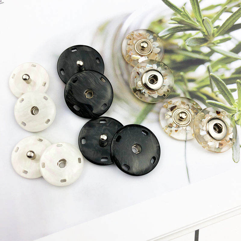 Cúc Mẹ Con Cao Cấp Chống Lộ Ánh Sáng Dễ Phối Cúc Bấm Cúc Bấm Áo Khoác Tàng Hình Áo Nữ Kim Loại Hình Tròn Khuy Bấm