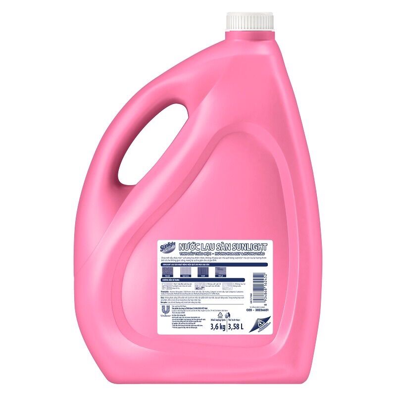 [HCM]Sunlight Lau Sàn Tinh Dầu Hoa Lily Can 3,6L (Hồng)
