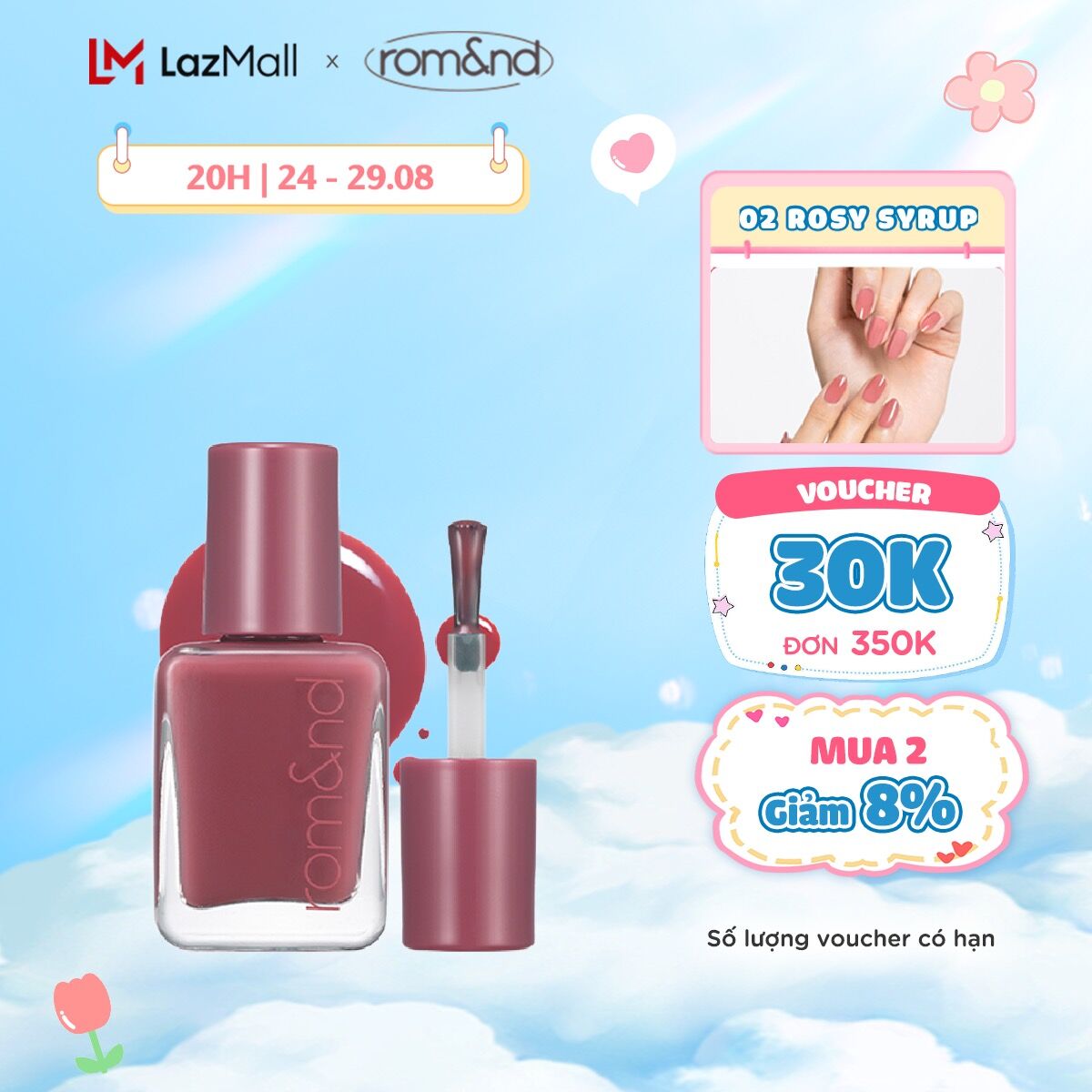 Sơn móng tay xinh xắn Hàn Quốc Romand Mood Pebble Nail 7g