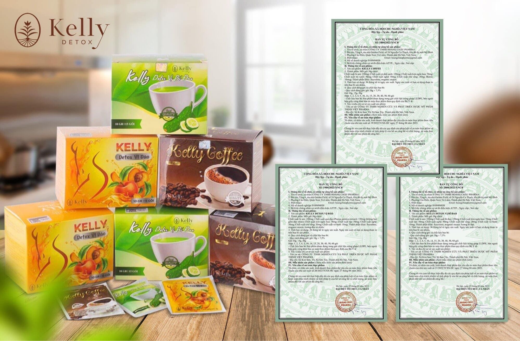 Trà Đào giảm cân Kelly Detox [chính hãng]