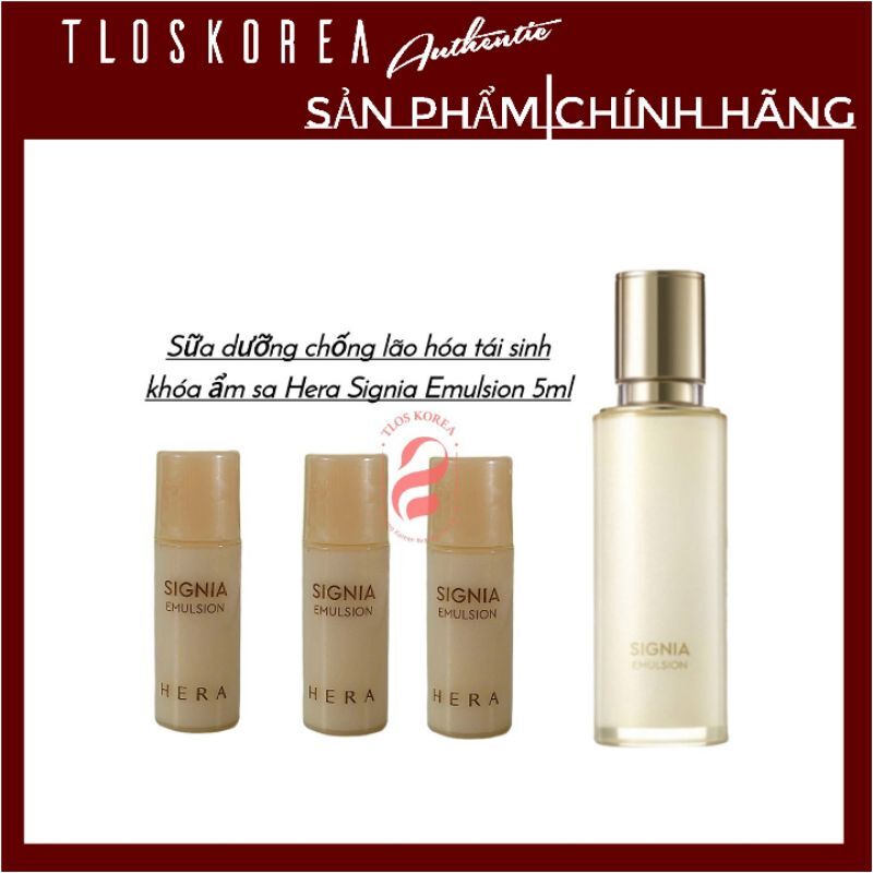 Hera Vàng Signia -Sữa Dưỡng Khóa ẩm/Tái Sinh/Chống Lão Láng Mịn Da - Hera Signia Emulsion 5ml