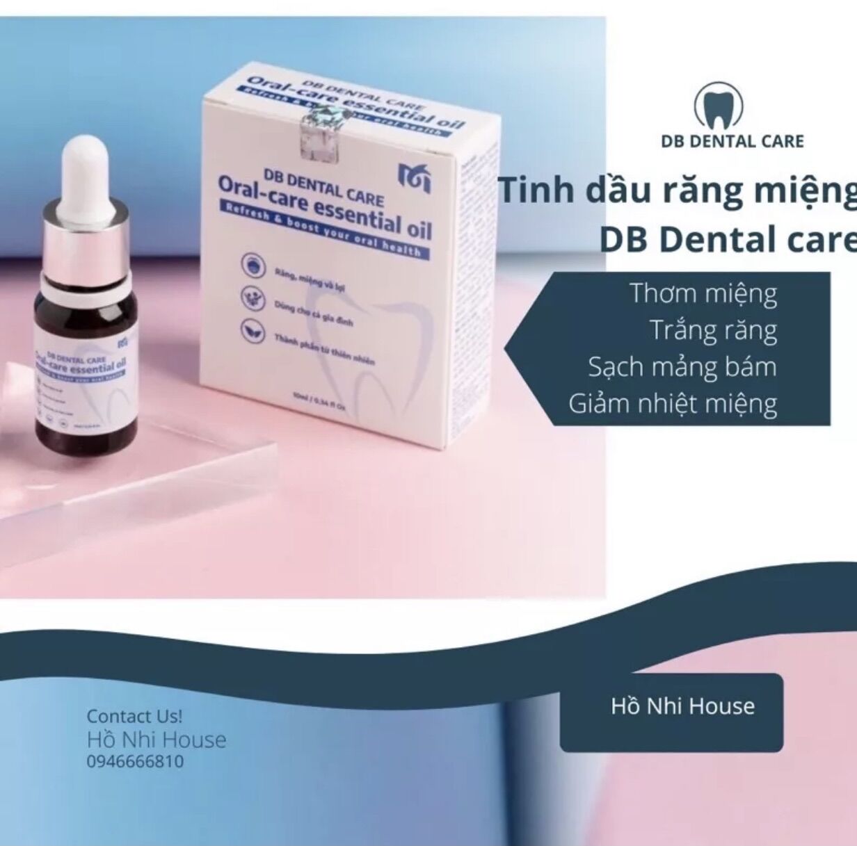 Tinh dầu răng miệng DB Dental Care 10ml [combo 2 lọ]