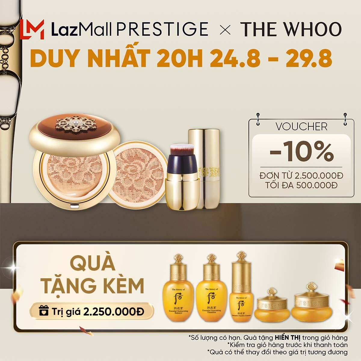 [Tặng kèm 1 lõi 15g] Phấn nước trang điểm chống nắng, dưỡng trắng chống lão hóa Cheon Gi Dan Essence Cushion SPF50+/PA+++