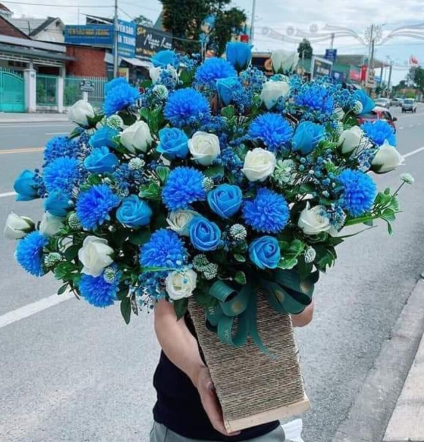 Đầu bông hoa lụa cúc xù