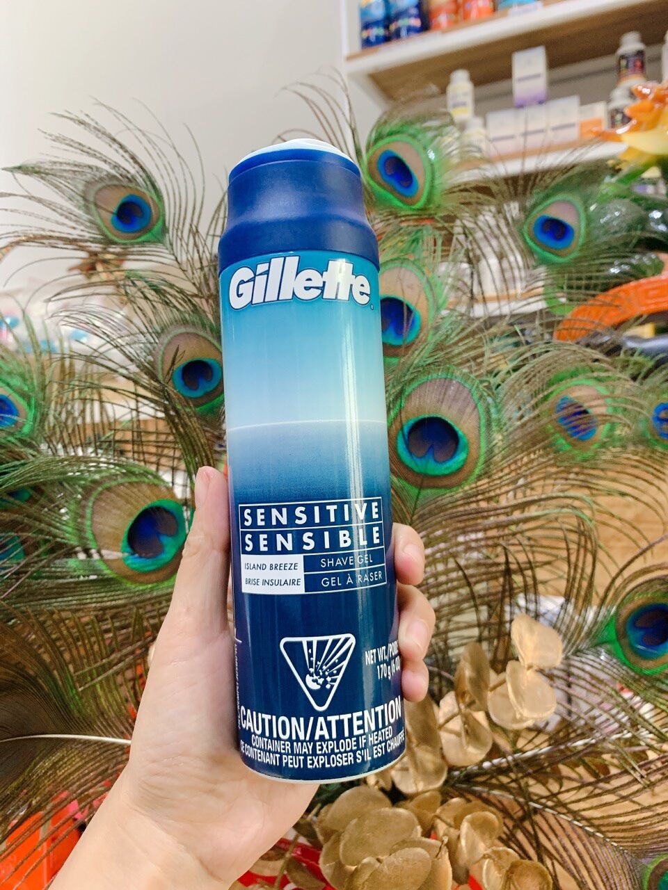 Gel Cạo Râu Gillette Sensitive Sensible Shave Gel 170g của Mỹ