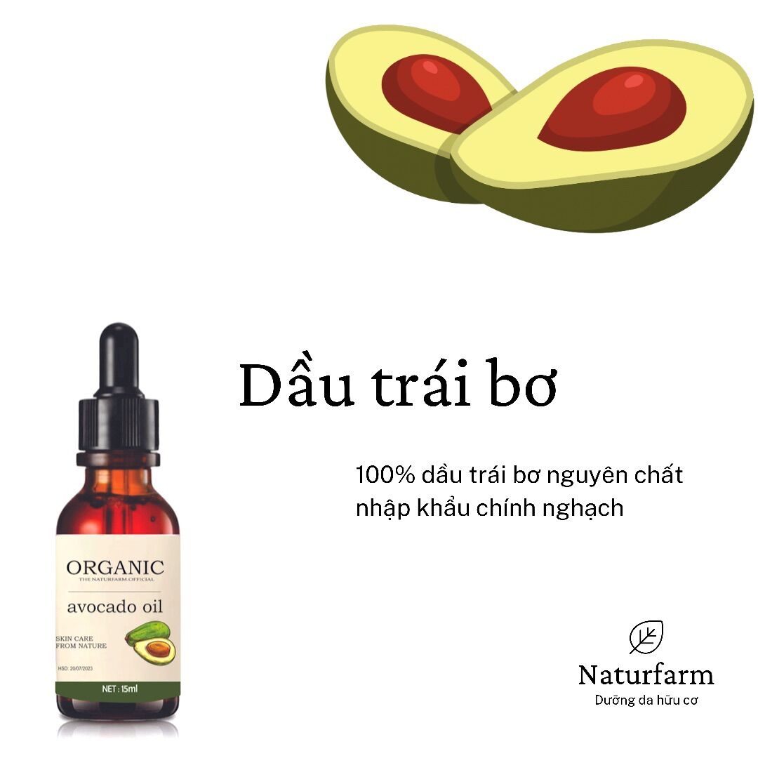 Dầu trái bơ 100% hữu cơ 15ML