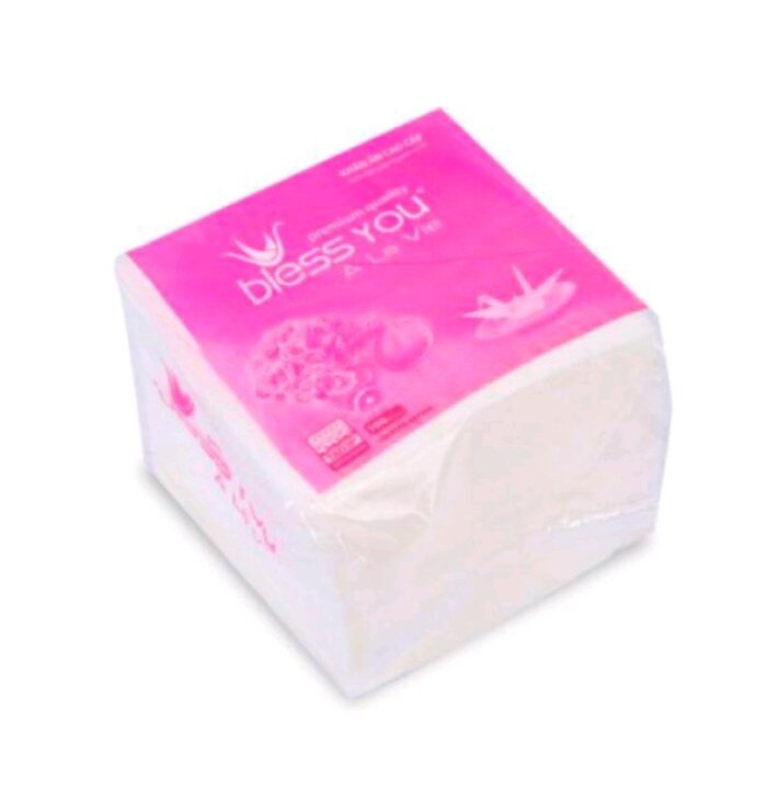 Khăn Giấy ĂN Blessyou 23x23 cm / Đóng Gói 12x12 cm 100 Tờ - Hàng Chính Hãng - G8