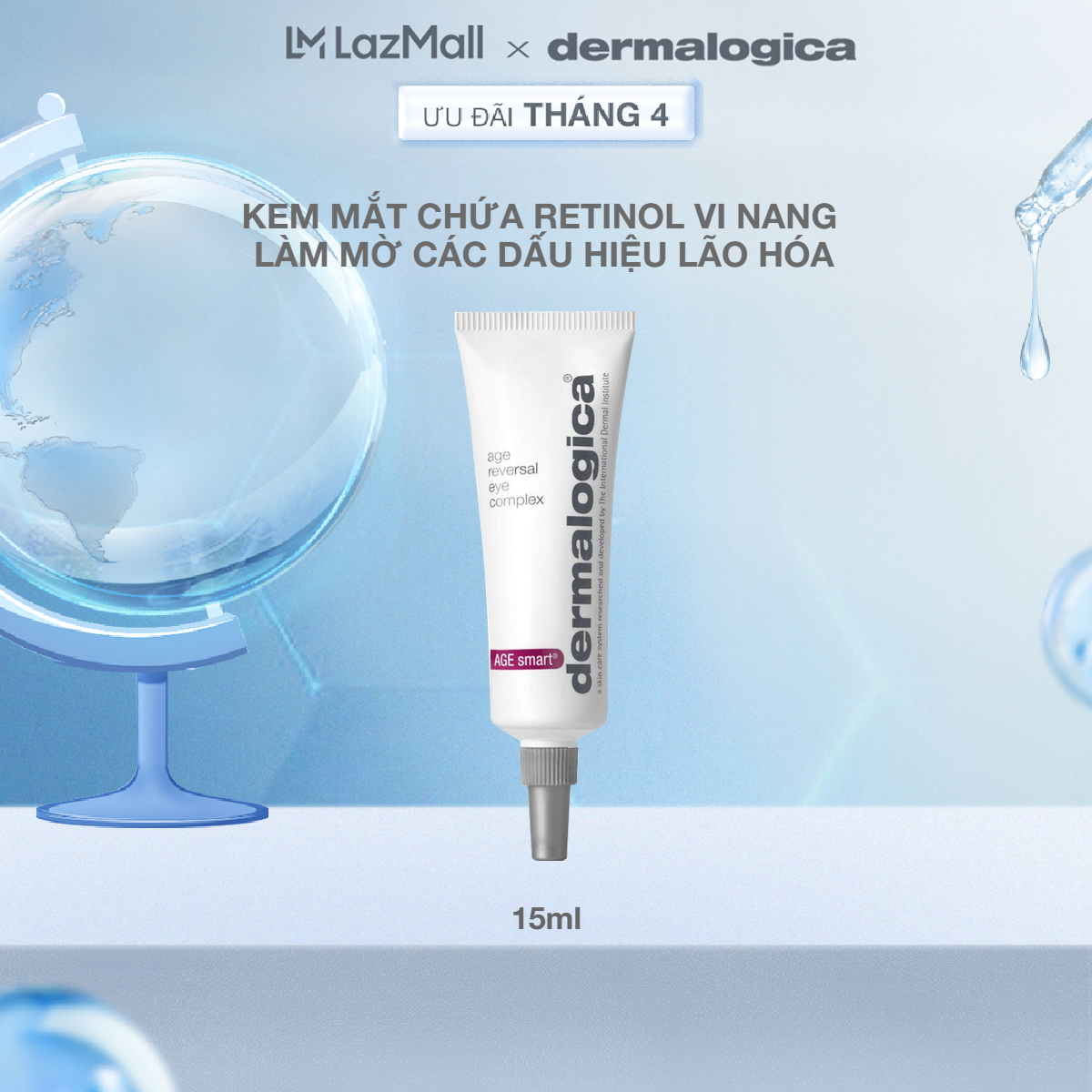 dermalogica age reversal eye complex 15ml kem mắt chứa retinol đảo ngược dấu hiệu lão hoá