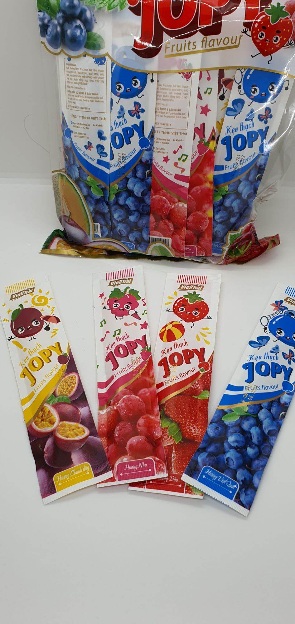 [HCM]KẸO THẠCH HOA QUẢ JOPY VIỆT THÁI 800G