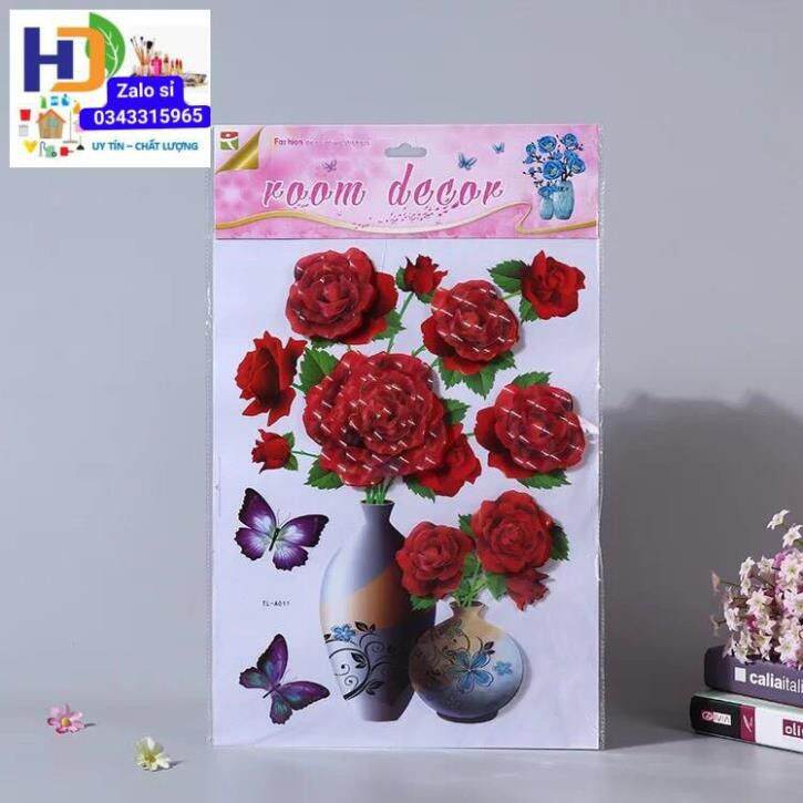 Tranh Dán Tường 3D Hoa Nổi (GIAO MẪU NGẪU NHIÊN)