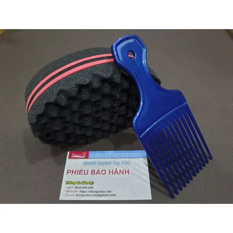Dụng cụ premlock tạo kiểu tóc nam châu phi. mút xốp đánh phồng và lược tạo kiểu tóc xoăn.