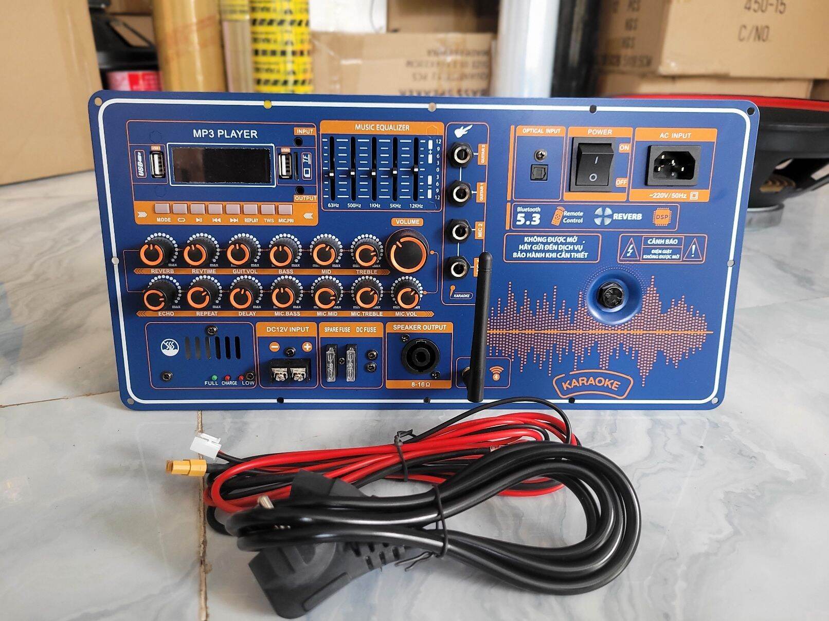 Mạch loa kéo V216X 5 cần chỉnh EQ có reverb  reverb time cực mượt 2024