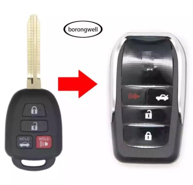 Vỏ chìa khoá độ gập xe toyota 4 nút