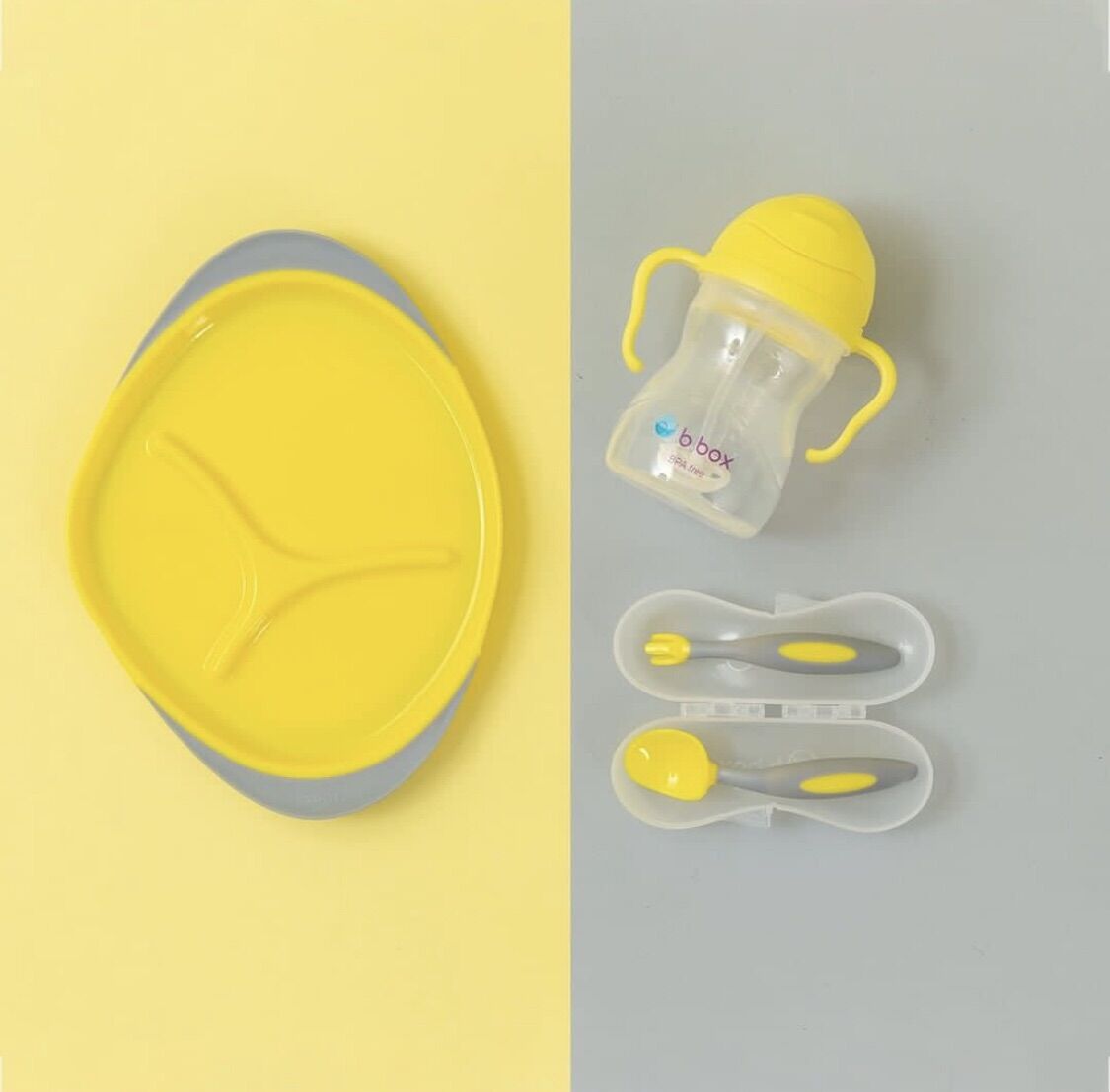 Set 3 Món Dụng Cụ Ăn Dặm Cơ Bản b.box Cho Bé 6M+