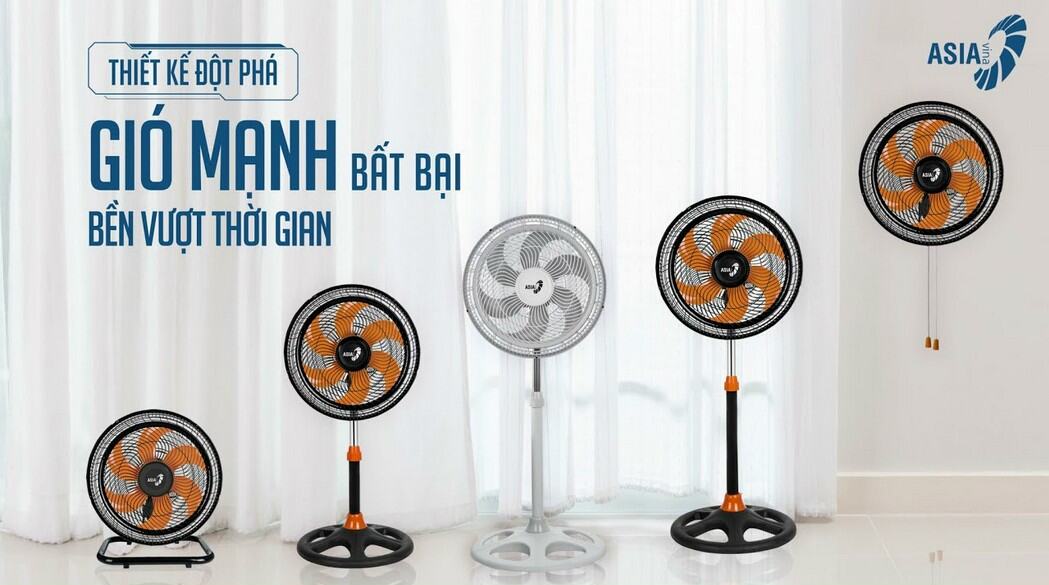 Quạt Lửng ASIA TURBO ATB1601 - Gió Mạnh Bất Bại Xua Tan Nắng Nóng .