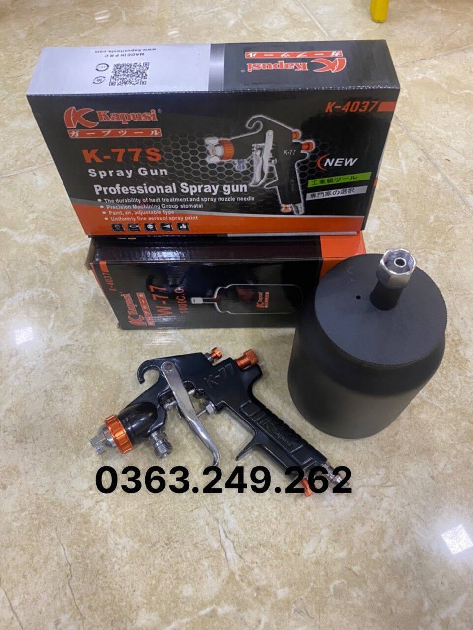 Súng phun sơn bình dưới 1000cc Kapusi