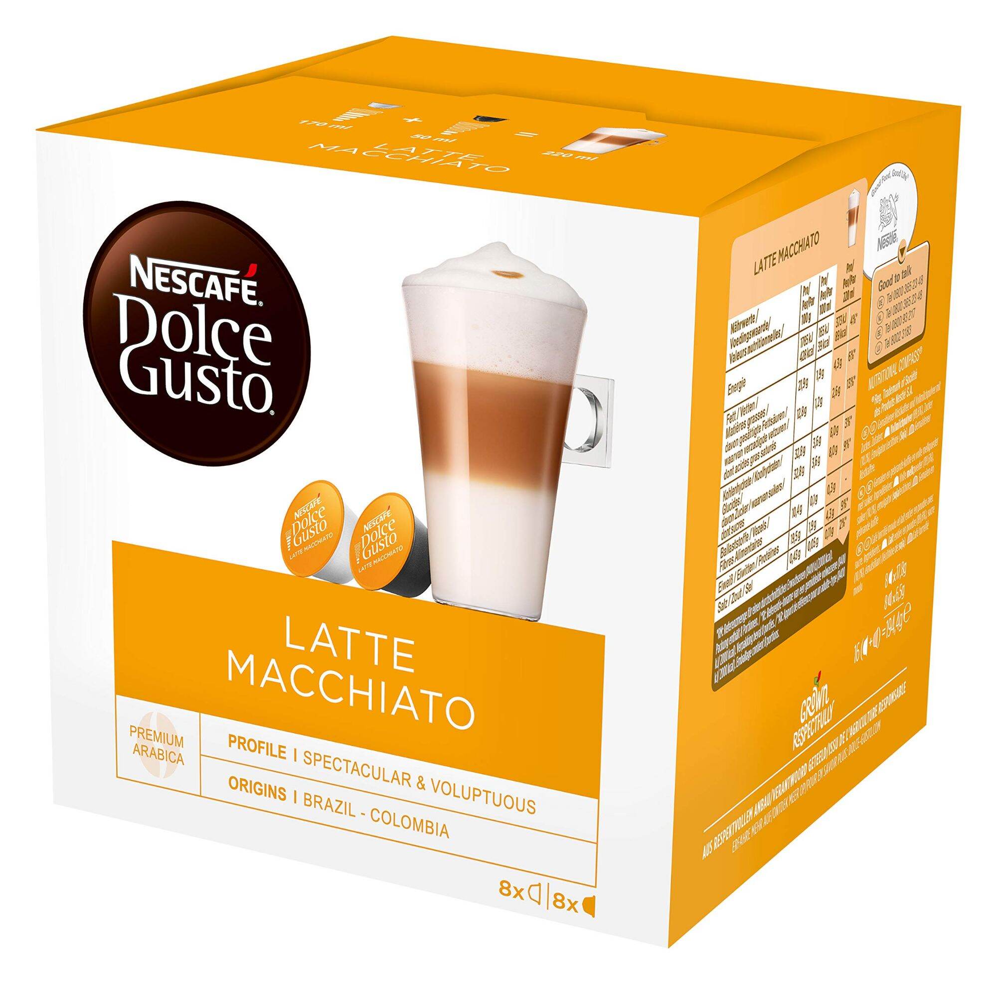 [HCM]Hộp 16 viên Dolce Gusto Latte Macchiato xuất xứ: Anh, HSD 30/11/2024